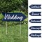 Big Dot of Happiness Navy Blue Elegantly Simple - Arrow Wedding and Receptions Direction Signs - Double Sided Outdoor Yard Signs - Set of 6